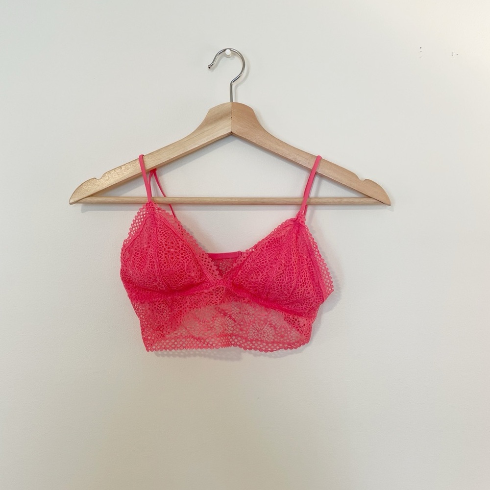 Victoria’s Secret Coral Lace Longline Bralette